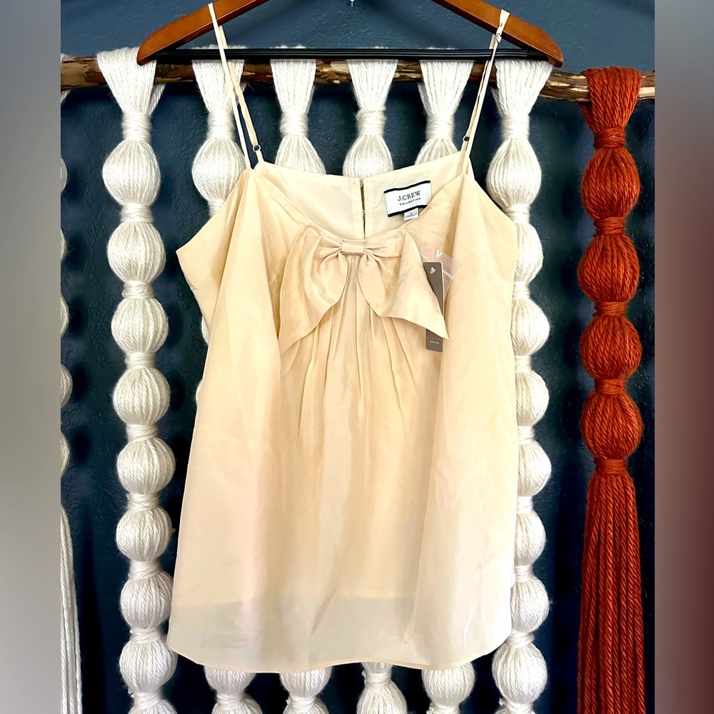 J crew silk tank with tags